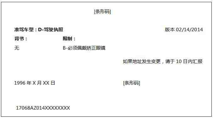 美国亚利桑那州驾照中文翻译模板(图2)